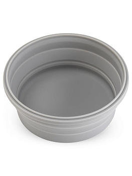 Контейнер складной 800мл круглый серый силикон 000000000001229075