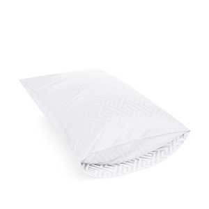 Наволочки 50х70см-2шт DE'NASTIA JQ меандр белый сатин хлопок-100% 000000000001215608