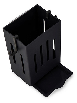 Подставка для столовых приборов 8,5х6х12,8см черный пластик 000000000001228329