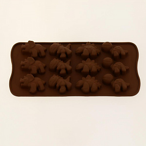 Форма для шоколадных конфет "Динозаврики" VL80-325. Изготовлено из силикона. 000000000001190159