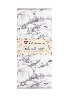 Коврик для сушки посуды 46х60см LUCKY серый мрамор полиэстер 000000000001213266