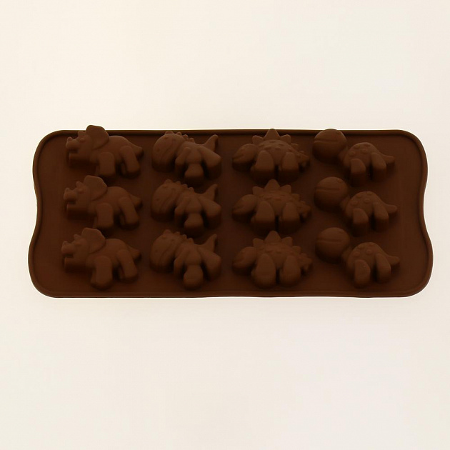 Форма для шоколадных конфет "Динозаврики" VL80-325. Изготовлено из силикона. 000000000001190159