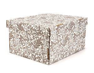 Коробка для хранения 32x26x17см РУТАУПАК ВИНТАЖНЫЙ УЗОР 000000000001211004