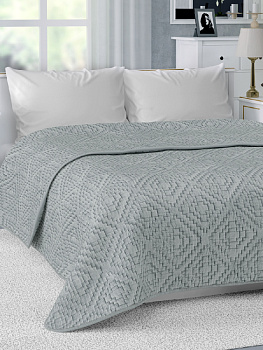 Покрывало DE'NASTIA Пиксель двухст. 200х240см 100%Полиэстер серый U000145 000000000001198839