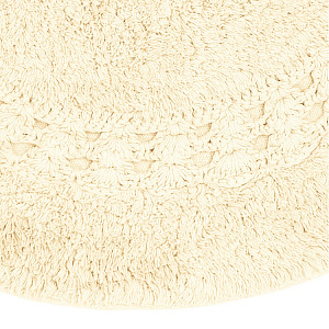 Коврик для ванной 60x100см DE'NASTIA овал кружево2 молочный хлопок 100% 000000000001219248