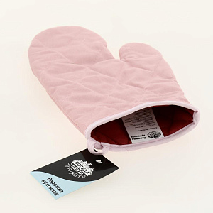 Варежка кухонная ПОСУДА ЦЕНТР розовый 100%Хлопок PC02368 000000000001200522