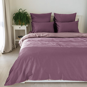 Пододеяльник 175x210см DE'NASTIA NEW сатин 2х-сторонний лиловый/сиреневый хлопок 000000000001215775