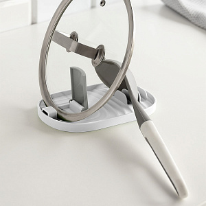 Органайзер/подставка для кухонных принадлежностей 11,5x18x2,2см DE'NASTIA белый пластик 000000000001223015