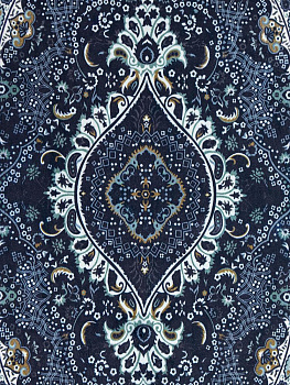 Коврик придверный 50х80см LUCKY Мол 2 синий/бежевый полиэстер 000000000001200455