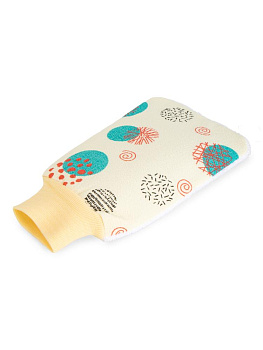 Мочалка-рукавица 25х14см в ассортименте полиэстер 000000000001227885