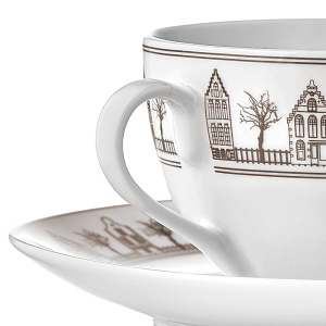 Набор чайный 12 предметов (чашка 250мл-6шт/блюдце 16см-6шт) ESPRADO Saragossa твердый фарфор 000000000001153695