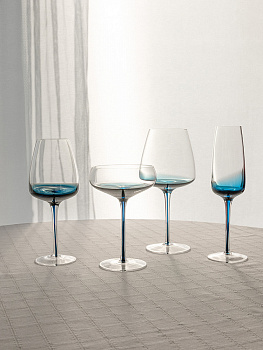 Бокал для вина 400мл DE'NASTIA Gravity синий стекло 000000000001228684