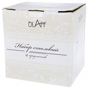 Набор столовый 13 шт 6мелких тарелок/6салатников/1салалатник Торонто подарочная упаковка Феникс Olaff 103-02013 000000000001197914