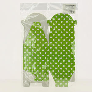 Коробка средняя 10х20см 6шт зеленый горошек R010048 000000000001174068