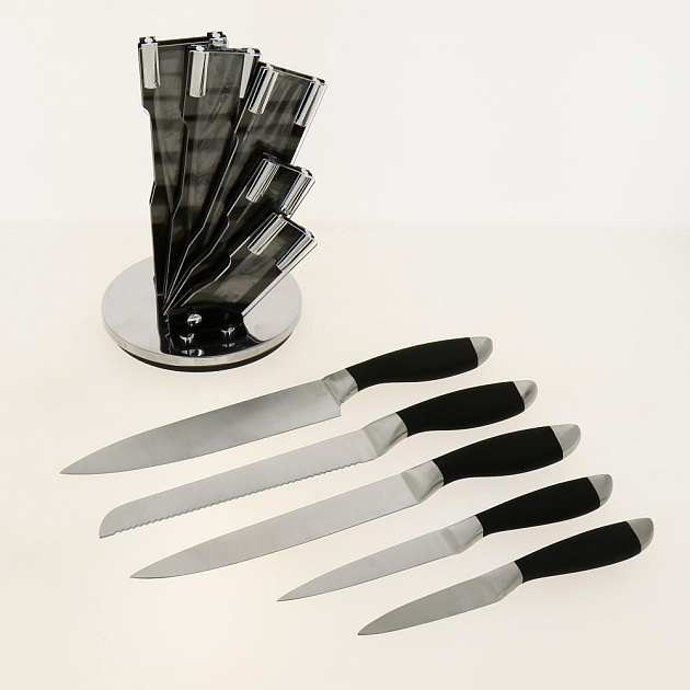 Набор ножей на подставке,  6 предметов 000000000001185678