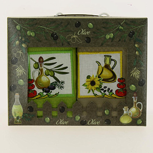 Набор полотенец 47*60/50*56, 2шт.100%хл. ваф с вышивкой ДТ, 91260 000000000001188794