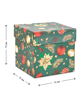 Коробка подарочная 11х11х11см ЗОЛОТАЯ МАГИЯ куб 000000000001228418