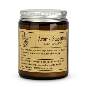 Свеча в банке 8х6,2см Craft коричневая 000000000001220781