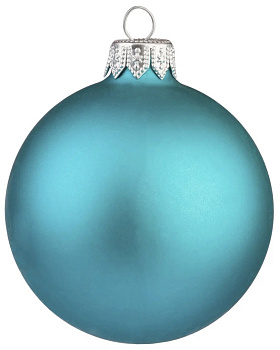 Украшение декоративное Шар 8,5см MOROZCO голубой матовый пластик 000000000001220383