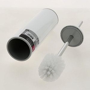 Ёрш для унитаза из нержавеющей стали белый корпус серая вставка PRIMANOVA M-E42-01-07 000000000001201706