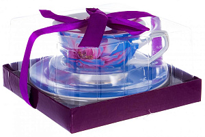 Чайная пара (чашка 200мл) BALSFORD Палитра Шиповник блю фарфор 000000000001183422