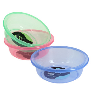 Миска 2л 23см прозрачная пластик 000000000001176197