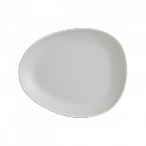 Тарелка обеденная 24x19x2,5см DE'NASTIA Оливки-однотон серый фарфор 000000000001225129