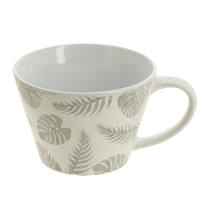 Кружка 350мл LUCKY Тропики белый керамика 000000000001209916