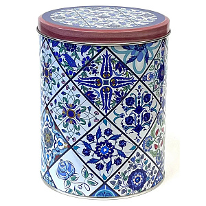 Банка для сыпучих продуктов 1,7л НОВЫЙ АРГУМЕНТ Времена года синий жесть 000000000001217527