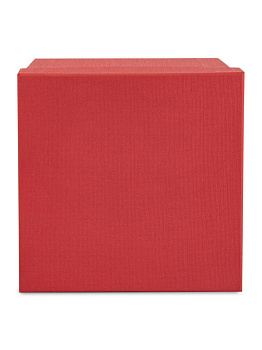 Коробка подарочная 17х17х17см РУТАУПАК  тиснение ЛЕН куб красный 000000000001226858