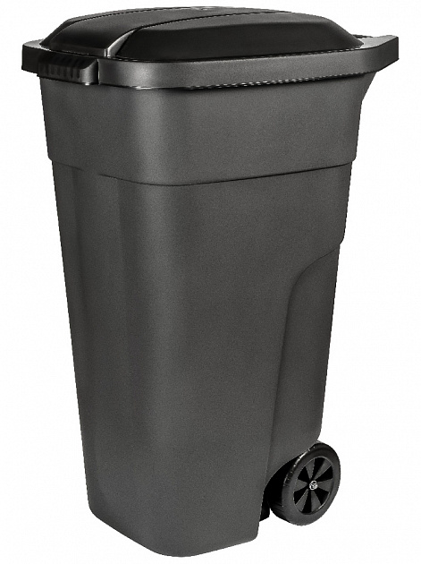 Бак для мусора с крышкой на колесах 110л серый PLAST TEAM PT9957СЕР-1РS 000000000001020563