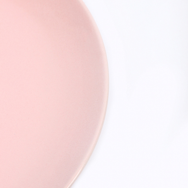 Тарелка десертная 18см розовый глазурованная керамика 000000000001213882