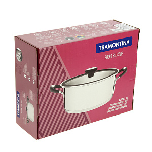 Кастрюля с крышкой 2,85л TRAMONTINA SOLAR SILICONE индукция нержавеющая сталь 000000000001169950