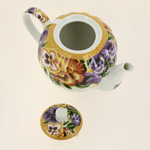 Набор чайный (13) 6 чашек 250мл+6 блюдец+чайник 1000мл, подар.уп ,CM-F13-SGB-018 000000000001170024