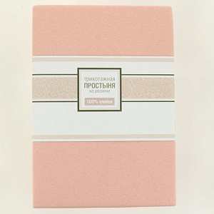 Простыня на резинке 180х200см ОТК ПРОИЗВОДСТВО трикотажная кулирка 120гр 100% хлопок микс/180х200 000000000001205997