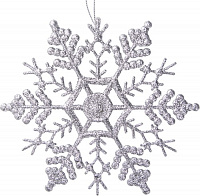 Елочное украшение Снежинка-паутинка серебряная Magic Time, 16.5 см, полипропилен 000000000001132710
