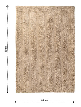 Коврик для ванной 40х60см FORA COTTON противоскользящий коричневый хлопок 000000000001225655