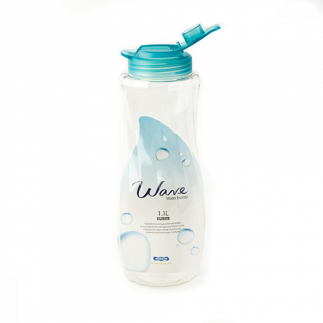 Бутылка для воды 1,1л KOMAX Wave пластиковая 000000000001164242