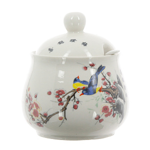 Сахарница с ложкой Птицы на ветке ТимА 000000000001132892