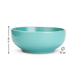 Набор столовой посуды 16 предметов бирюза керамика 000000000001219903