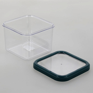 БАНКА ДЛЯ СЫПУЧИХ ПРОДУКТОВ 0,6л 11x11x8,5см КВАДРАТНАЯ CUBBO, ПЛАСТИК, 432660299 000000000001199623