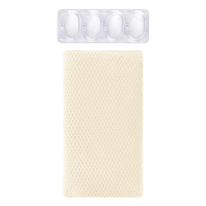 Шторка для ванной 200x200см DE'NASTIA Эмбосс молочный микрофибра полиэстер 000000000001219127