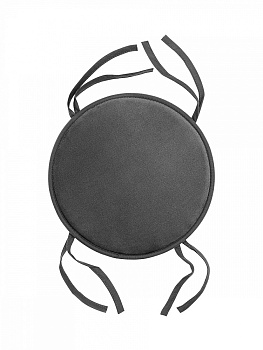 Подушка на стул 35см DE'NASTIA мемори круглая графит полиэстер 000000000001229948