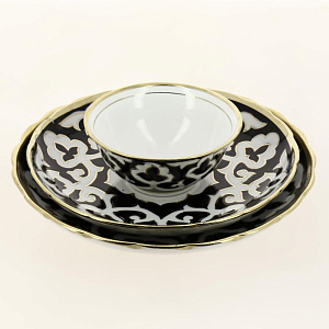 Блюдо (ляган) Пахта 27,7см ASIA PORCELAIN большой с титановым напылением фарфор 000000000001204885