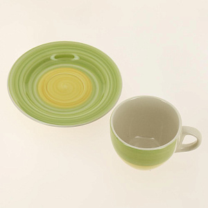 Пара чайная 220мл/блюдце ELRINGTON АЭРОГРАФ Зелёный луг керамика 000000000001194245