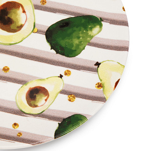 Тарелка десертная 19,5см LUCKY Авокадо керамика 000000000001208774