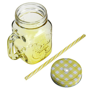 Кружка-банка 400мл цветная M020134/R030205 стекло 000000000001170137