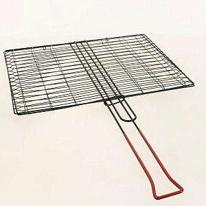 Решетка для барбекю 40х32см OLAFF с металлической ручкой нержавеющая сталь ZHF-094 000000000001205689