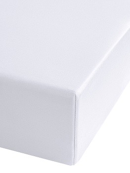 Проcтыня на резинке 90x200+25см DE'NASTIA белый сатин NEW хлопок 100% 000000000001216138