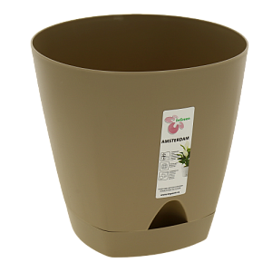 Горшок для цветов AMSTERDAM D 200 с прикорневым поливом 4 л  Молочный Шоколад ING6201МШОК 000000000001191647